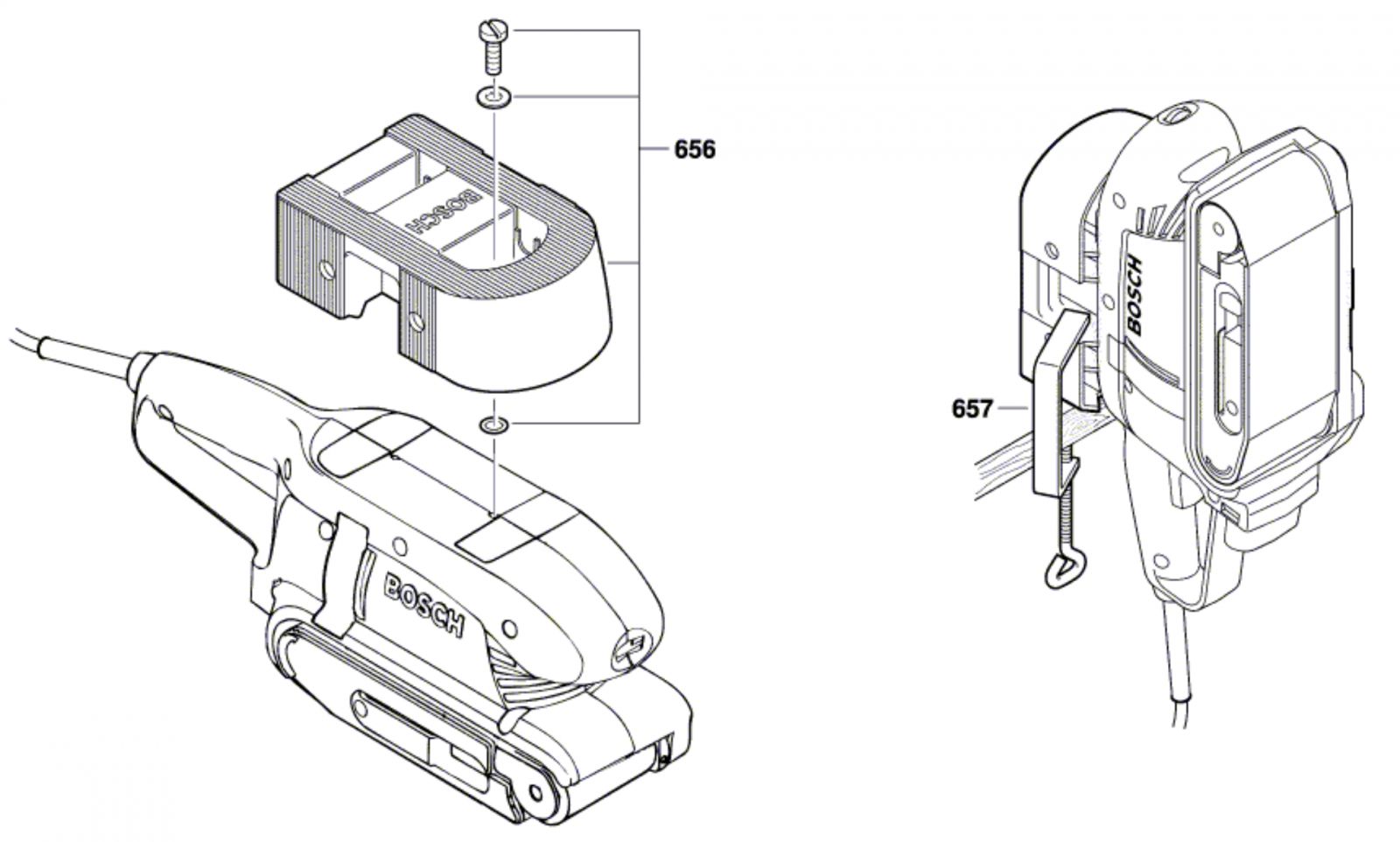 Bosch 0 603 391 785 Pbs 7 Ae Belt Sander 230 V Gb Spare Parts Pbs7ae Spare 0603391785 from Spare Parts World